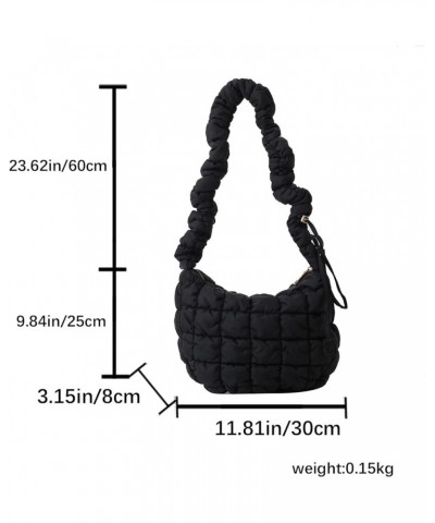 Trendy Designer Quilted Puffer Shoulder Crossbody for Women Nylon Hobo Cotton Padded Handbag and Purses with Adjustable Strap...