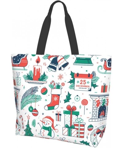 Christmas Holiday Pattern Tote Bag 19.7x15.7Inch Christmas Holiday Pattern $13.15 Totes