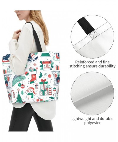 Christmas Holiday Pattern Tote Bag 19.7x15.7Inch Christmas Holiday Pattern $13.15 Totes