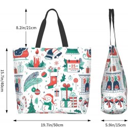 Christmas Holiday Pattern Tote Bag 19.7x15.7Inch Christmas Holiday Pattern $13.15 Totes