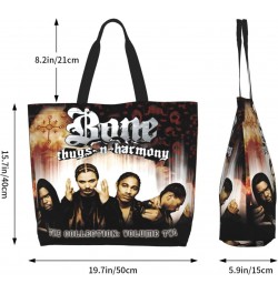 Bone Hip Hop Thugs Rapper N Music Harmony Band Shoulder Bags Woman'S Tote Bag Shopping Grocery Bag For Gym Beach Weekender Tr...