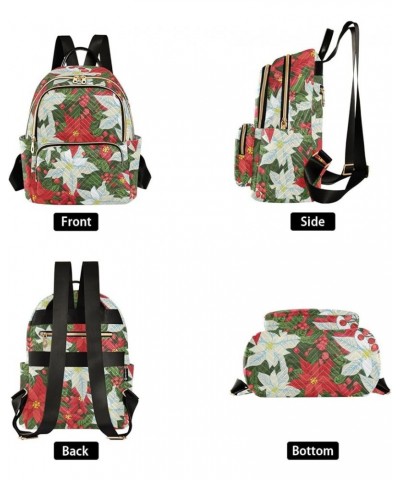 Red White Flowers Backpack Purse for Women Ladies Fashion Travel MiniShoulder Bags Back Pack HandBag Lady Gifts,M Small $17.5...