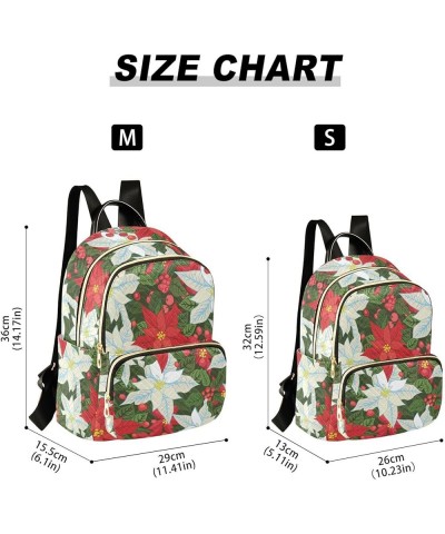 Red White Flowers Backpack Purse for Women Ladies Fashion Travel MiniShoulder Bags Back Pack HandBag Lady Gifts,M Small $17.5...