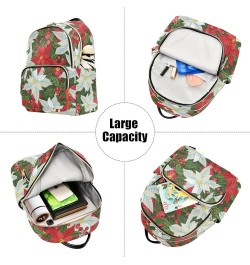 Red White Flowers Backpack Purse for Women Ladies Fashion Travel MiniShoulder Bags Back Pack HandBag Lady Gifts,M Small $17.5...