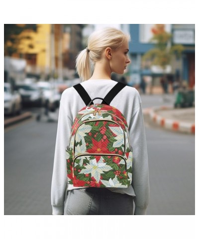 Red White Flowers Backpack Purse for Women Ladies Fashion Travel MiniShoulder Bags Back Pack HandBag Lady Gifts,M Small $17.5...