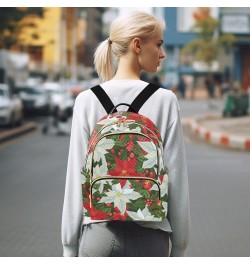 Red White Flowers Backpack Purse for Women Ladies Fashion Travel MiniShoulder Bags Back Pack HandBag Lady Gifts,M Small $17.5...