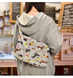 Women Boho Handbag Dachshund Summer Holiday Underarm Bag Tote Bag Shoulder Bag Crossbody Bag Fluffy Cell Phone Purse Patriot ...