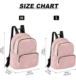 Women Backpack Pink Glitter Durable Travel Backpack Lightweight Handbag Lady Purse Roomy Double Zipper Weekend Bag for Everyd...