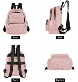 Women Backpack Pink Glitter Durable Travel Backpack Lightweight Handbag Lady Purse Roomy Double Zipper Weekend Bag for Everyd...