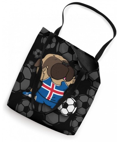 Pug Dog Iceland Soccer Fans Jersey Icelandic Football Lovers Tote Bag $13.20 Totes