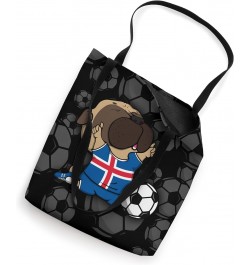 Pug Dog Iceland Soccer Fans Jersey Icelandic Football Lovers Tote Bag $13.20 Totes