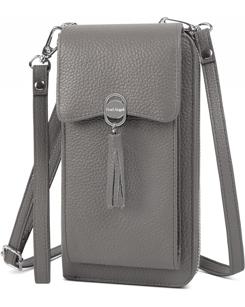 Genuine Leather Crossbody Cellphone Bag for Women RFID Blocking Small Phone Wallet Purse with Shoulder Strap Newgrey $23.19 C...