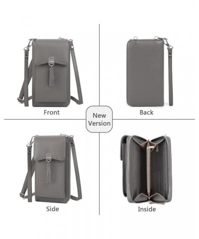 Genuine Leather Crossbody Cellphone Bag for Women RFID Blocking Small Phone Wallet Purse with Shoulder Strap Newgrey $23.19 C...