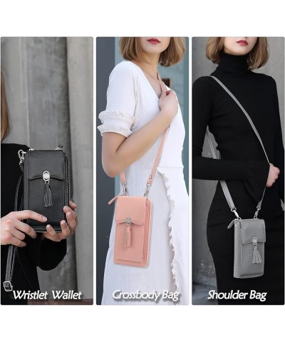 Genuine Leather Crossbody Cellphone Bag for Women RFID Blocking Small Phone Wallet Purse with Shoulder Strap Newgrey $23.19 C...