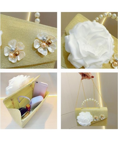 Glitter Flower Women's Handbag Small Size Mini Luxury Material Era Reduced Crossbody Bag 1envelope Style, Gold $21.15 Handbags