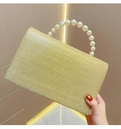 Glitter Flower Women's Handbag Small Size Mini Luxury Material Era Reduced Crossbody Bag 1envelope Style, Gold $21.15 Handbags