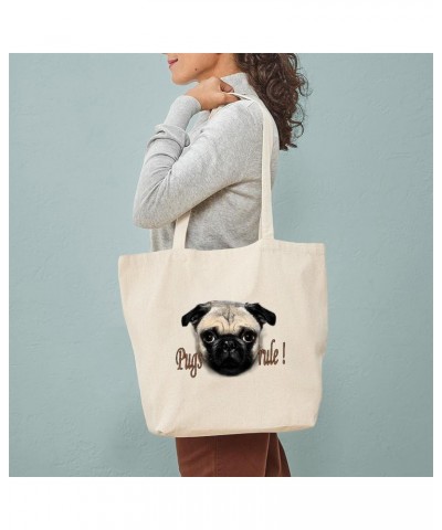 PUG Tote Bag Natural Canvas Tote Bag, Cloth Shopping Bag $8.79 Travel Gear