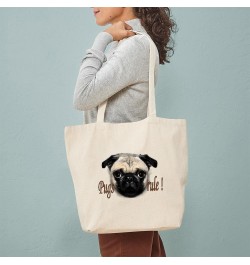 PUG Tote Bag Natural Canvas Tote Bag, Cloth Shopping Bag $8.79 Travel Gear