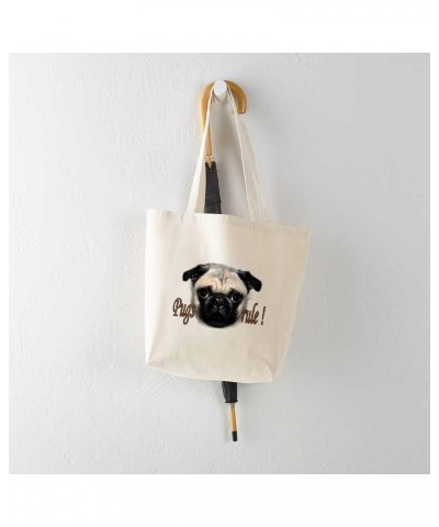 PUG Tote Bag Natural Canvas Tote Bag, Cloth Shopping Bag $8.79 Travel Gear