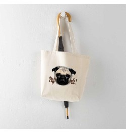 PUG Tote Bag Natural Canvas Tote Bag, Cloth Shopping Bag $8.79 Travel Gear