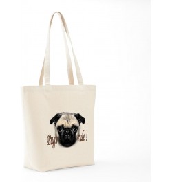 PUG Tote Bag Natural Canvas Tote Bag, Cloth Shopping Bag $8.79 Travel Gear