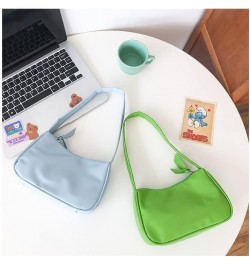 Temperament cute PU handbag trendy fashion simple all-match casual ladies shoulder bag (Light blue) Light Blue $12.36 Shoulde...