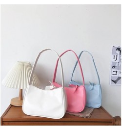 Temperament cute PU handbag trendy fashion simple all-match casual ladies shoulder bag (Light blue) Light Blue $12.36 Shoulde...