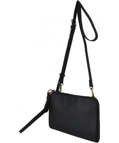 Faux Leather Crossbody Bag Wristlet Clutch Black $8.37 Wristlets