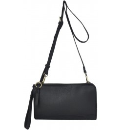 Faux Leather Crossbody Bag Wristlet Clutch Black $8.37 Wristlets