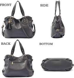 Purses And Wallets Set For Women Tote Handbags Large Hobo Bag Purse With Wallet 3PCS A5-3pcs/Set Darkgrey $23.96 Shoulder Bags