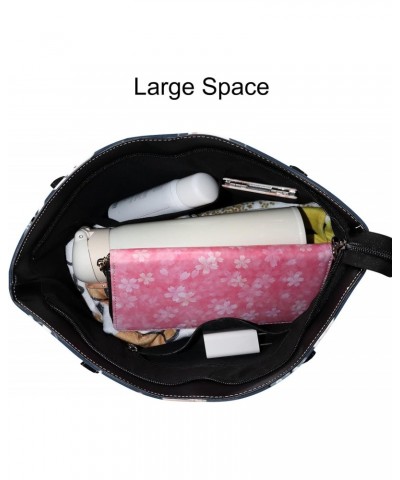 Fashionable women's handbag tote bag, Space Animalsprinted shoulder bag is light and durable $22.56 Shoulder Bags