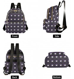 Mini Backpack for Women, Skull Polka Dots Travel Backpack Purse for Ladies, Small Bookbag Daypack Shoulder Bag M Multi865 Sma...