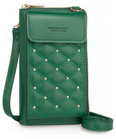 Small Crossbody Cell Phone Purse for Women RFID Blocking Cellphone Wallet Dark Green $14.99 Crossbody Bags