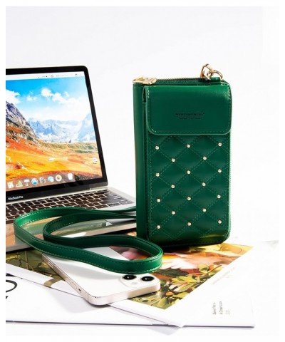 Small Crossbody Cell Phone Purse for Women RFID Blocking Cellphone Wallet Dark Green $14.99 Crossbody Bags