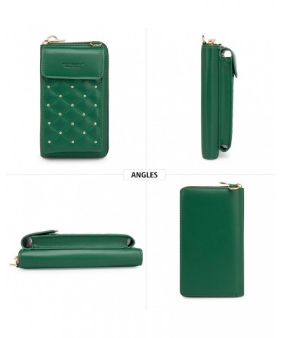 Small Crossbody Cell Phone Purse for Women RFID Blocking Cellphone Wallet Dark Green $14.99 Crossbody Bags