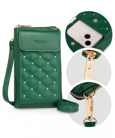 Small Crossbody Cell Phone Purse for Women RFID Blocking Cellphone Wallet Dark Green $14.99 Crossbody Bags