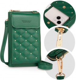 Small Crossbody Cell Phone Purse for Women RFID Blocking Cellphone Wallet Dark Green $14.99 Crossbody Bags