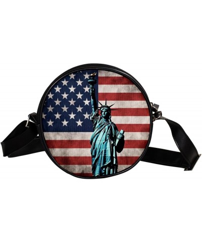 Crossbody Bags for Women,Crossbody Bag Men,Small Sling Bag,American Flag Statue of Liberty,Crossbody Purse $11.66 Crossbody Bags