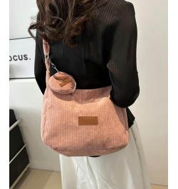 Women's Corduroy Shoulder Crossbody Bag Soft Dumpling Totes Large Hobo Casual Purse Handbag Top Handle Bag Black $22.20 Totes