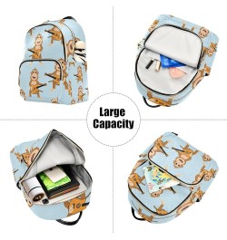 Small Backpack for Women Travel Bag Monkey Plays Guitar Daypack Purse Fashion Shoulder Bag Rucksack Small A566 $15.59 Backpacks