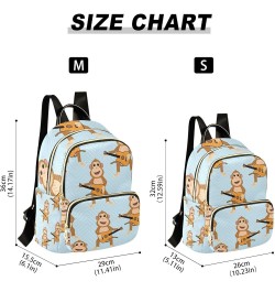 Small Backpack for Women Travel Bag Monkey Plays Guitar Daypack Purse Fashion Shoulder Bag Rucksack Small A566 $15.59 Backpacks