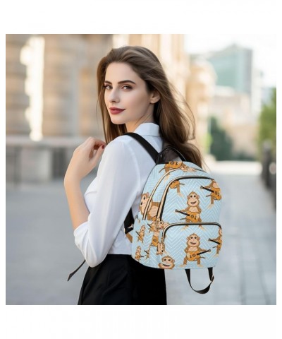 Small Backpack for Women Travel Bag Monkey Plays Guitar Daypack Purse Fashion Shoulder Bag Rucksack Small A566 $15.59 Backpacks