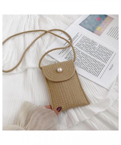 Summer Rattan Handmade Woven Bag Magnetic Buckle Braiding Vertical Crossbody Bag for Work Concert Study Outdoor/910 Black $9....