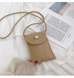 Summer Rattan Handmade Woven Bag Magnetic Buckle Braiding Vertical Crossbody Bag for Work Concert Study Outdoor/910 Black $9....