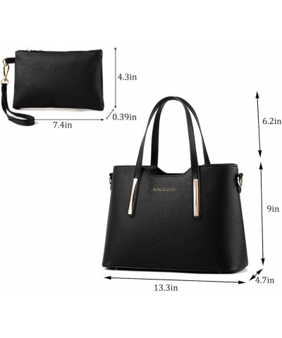 Purses and Handbags for Womens Satchel Shoulder Tote Bags Wallets Top-Handle Bags Crossbody Bags Black Pink $25.23 Totes