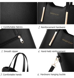 Purses and Handbags for Womens Satchel Shoulder Tote Bags Wallets Top-Handle Bags Crossbody Bags Black Pink $25.23 Totes