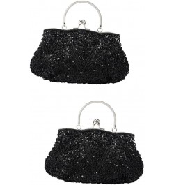 2pcs Vintage Handbags Handmade Bag Dinner Bag Bead Embroidery Bride Handbags Party Handbag Purse for Blackx2pcs $27.50 Evenin...