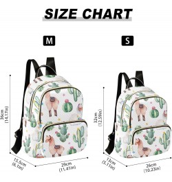 Travel Backpack Purse for Women Fashion Anti-theft Work Casual Cactus Llama Green Watercolor Daypack Shoulder Bag Medium Size...