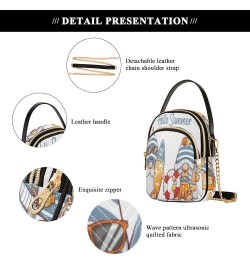 Women's Crossbody Handbags Clutch Phone Purse Surfing Gnome Stylish Shoulder Bag with Detachable Chain Strap $14.03 Shoulder ...