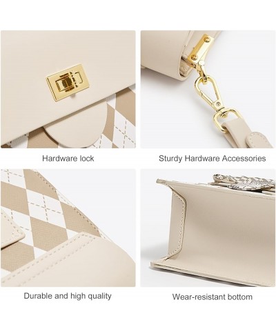 Mini Crossbody Bag for Women Faux Leather Top Handle Handbag Fashion Shoulder Cell Phone Purse Beige-1 $40.49 Shoulder Bags